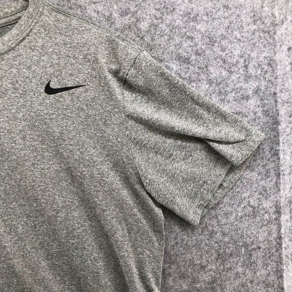 The Nike Tee Legend Crew Mens Large L Gray Dri Fit Active T Shirt Short Sleeve - Picture 5 of 11